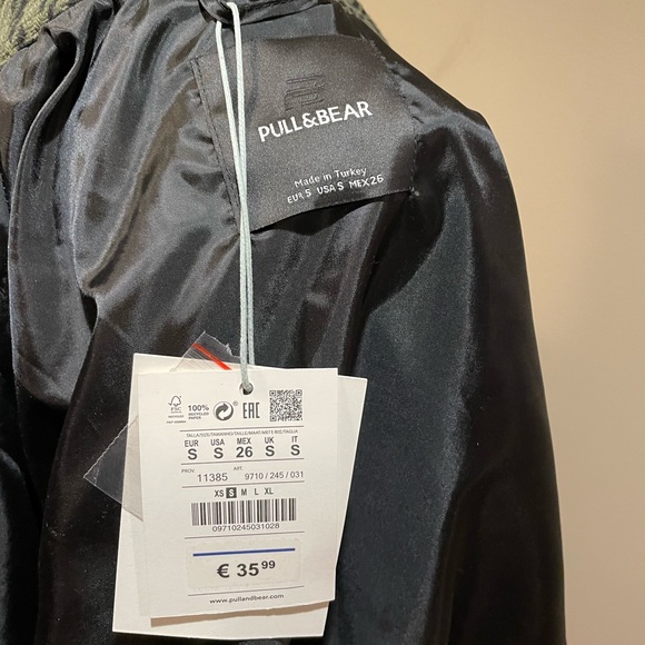 Pull and Bear Green Houndstooth Jacket NWT Small - Picture 7 of 7